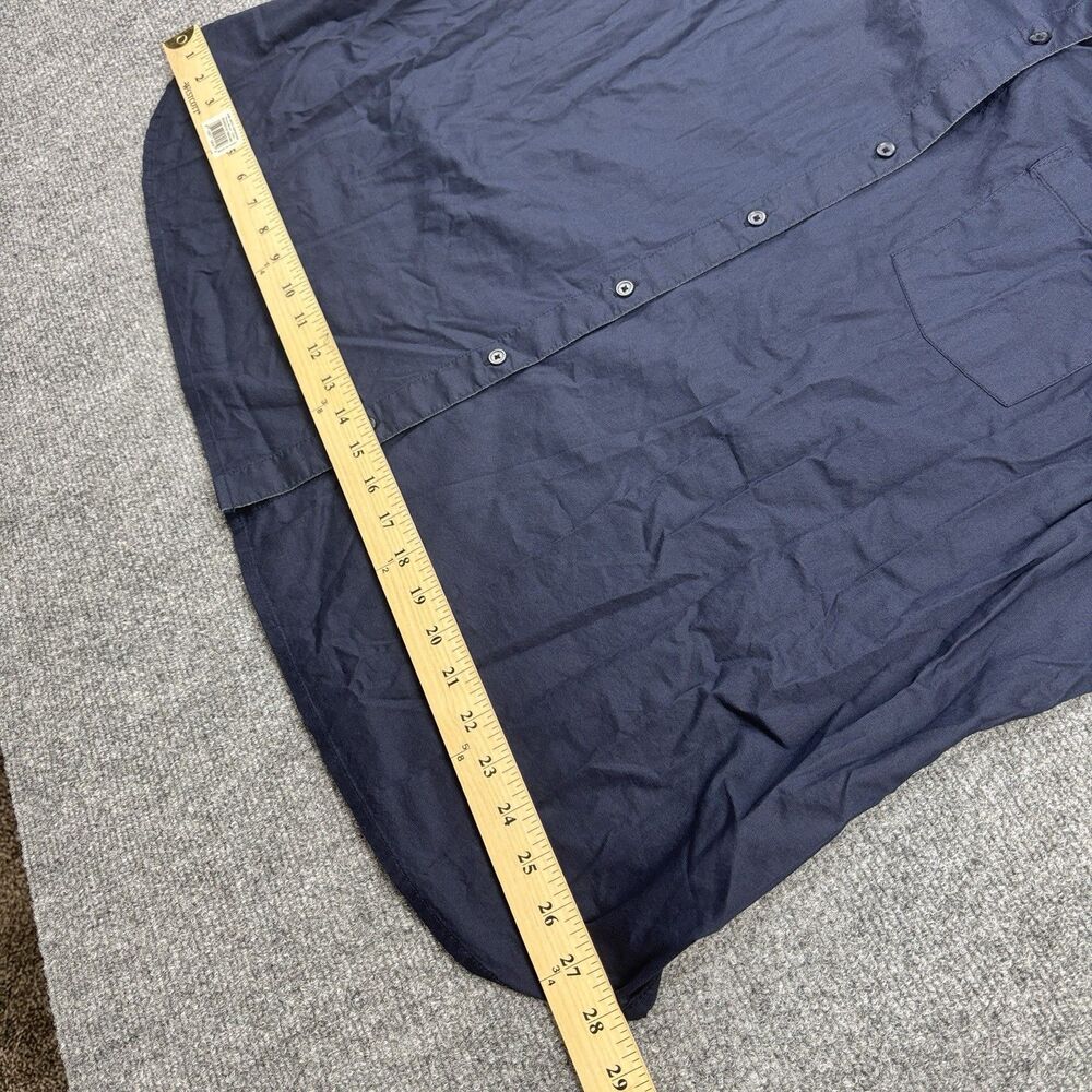 Tommy Hilfiger Women's 1X Navy Blue 100% Cotton Roll Tab Shirt - Picture 13 of 14